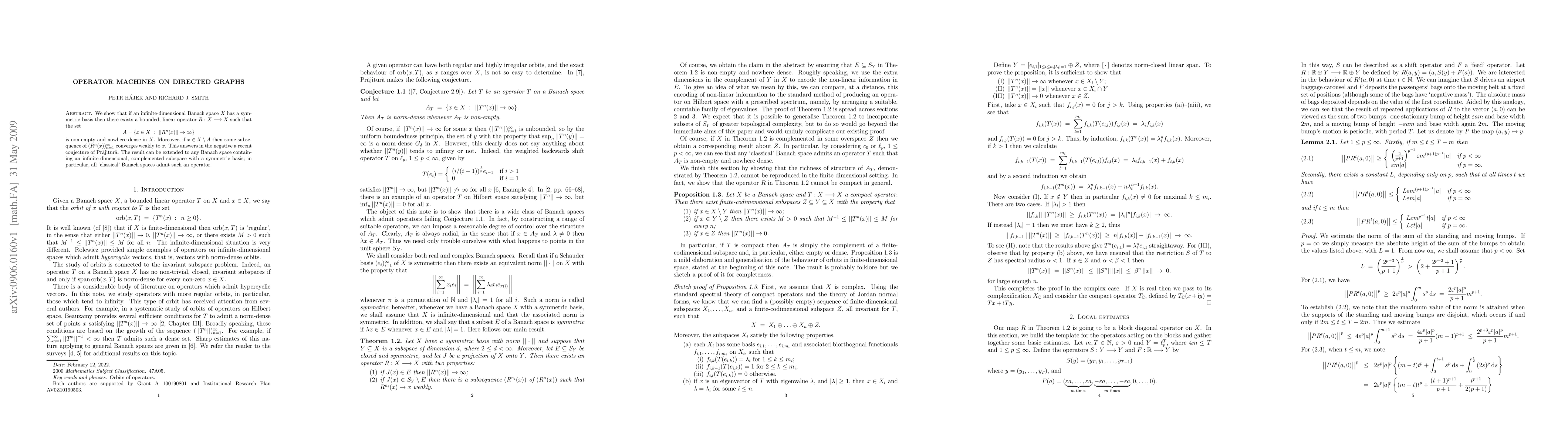 Thumbnail for Operator machines on directed graphs