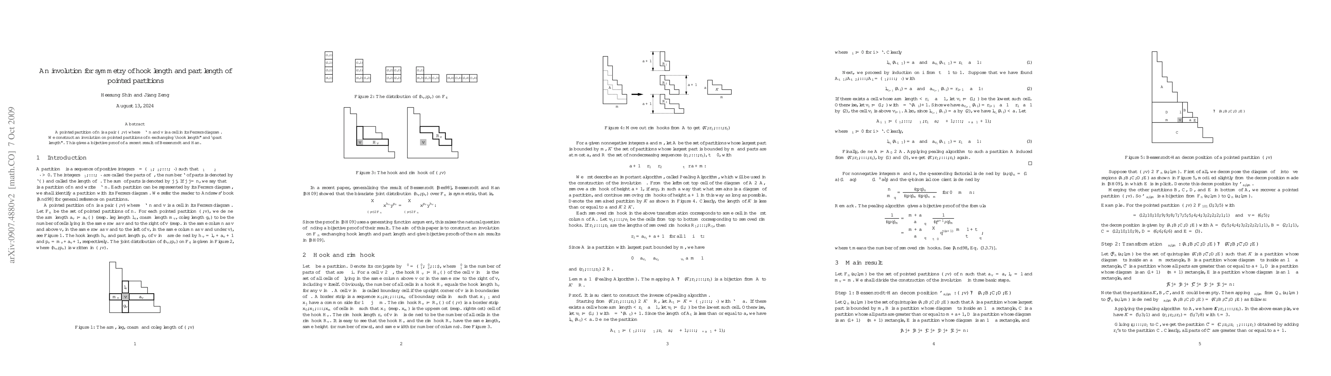 Thumbnail for An involution for symmetry of hook length and part length of partitions