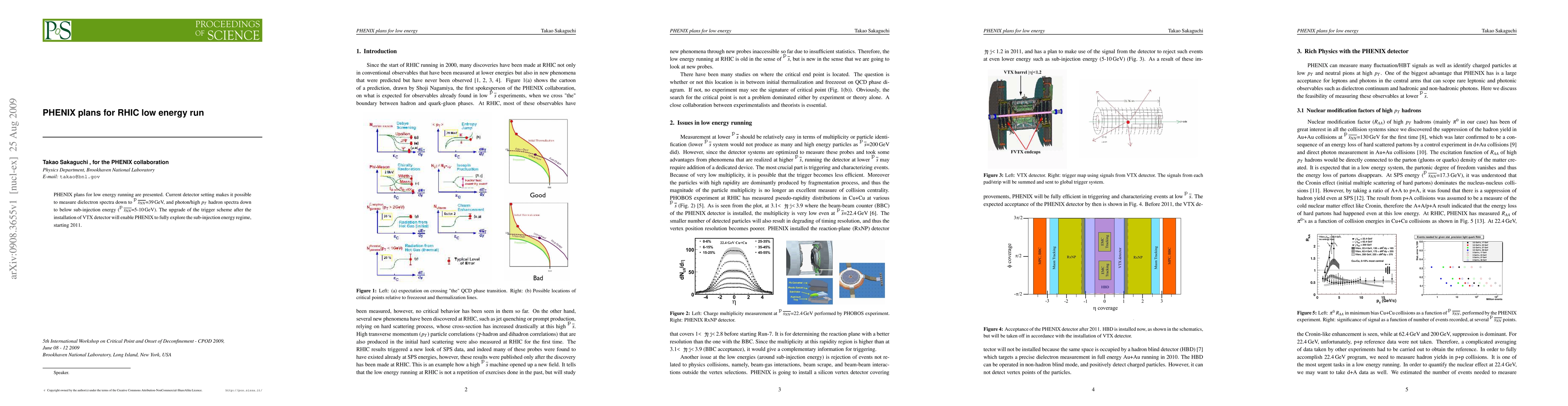 Thumbnail for PHENIX plans for RHIC low energy run