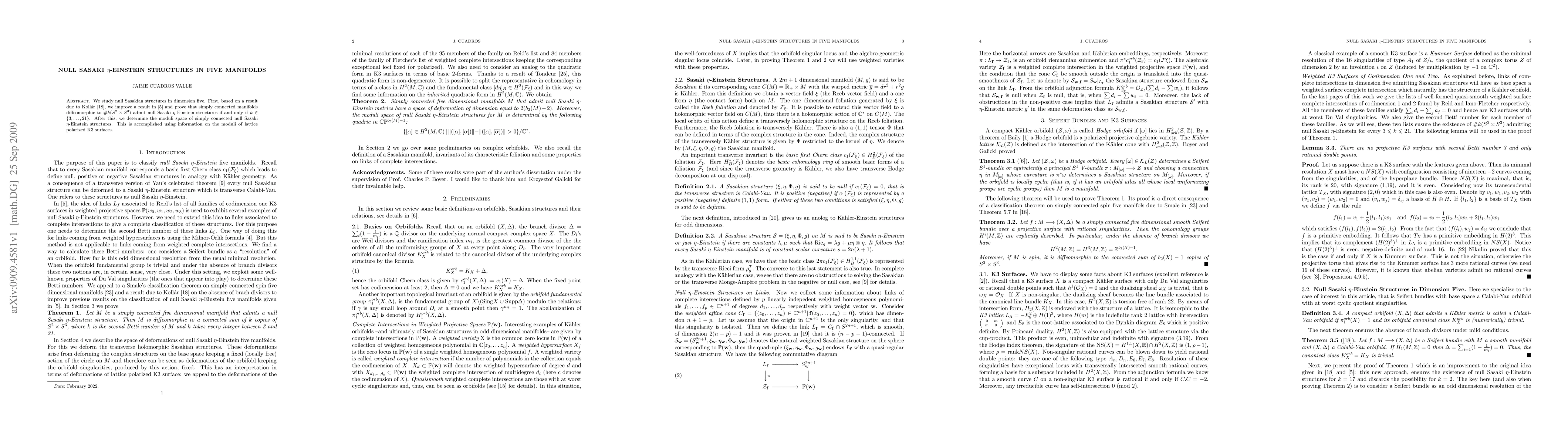 Thumbnail for Null Sasaki eta-Einstein Structures in Five Manifolds