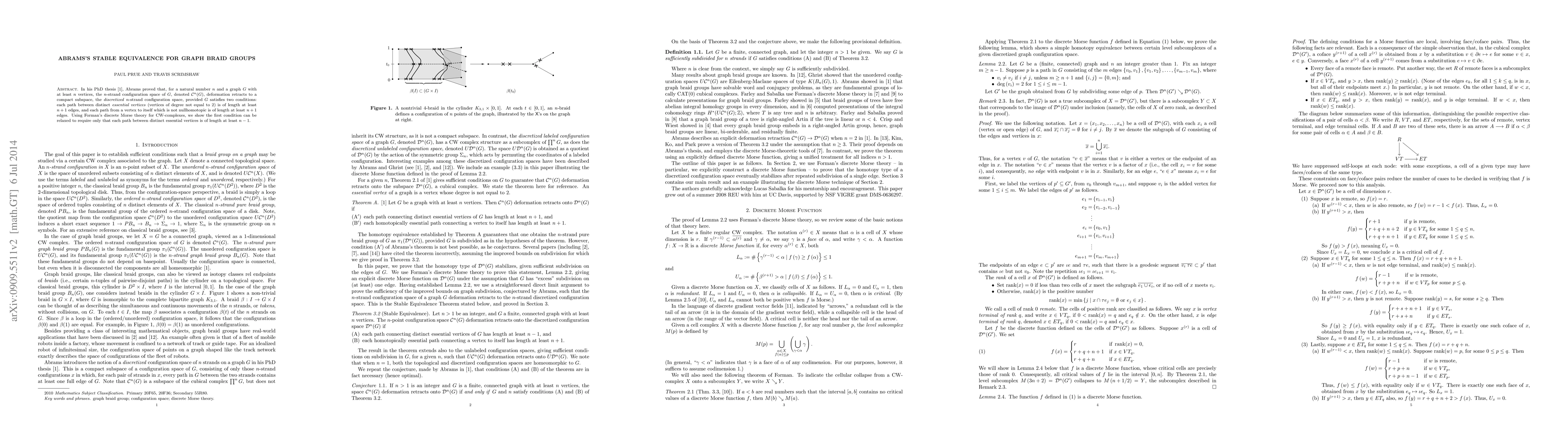 Thumbnail for Abrams's stable equivalence for graph braid groups