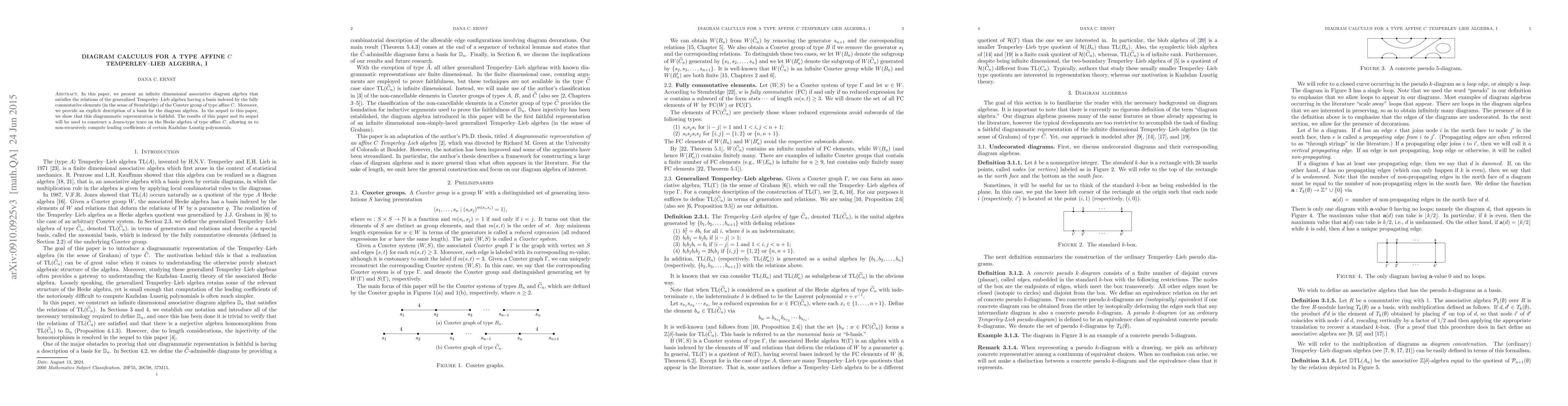 Thumbnail for Diagram calculus for a type affine $C$ Temperley--Lieb algebra, I