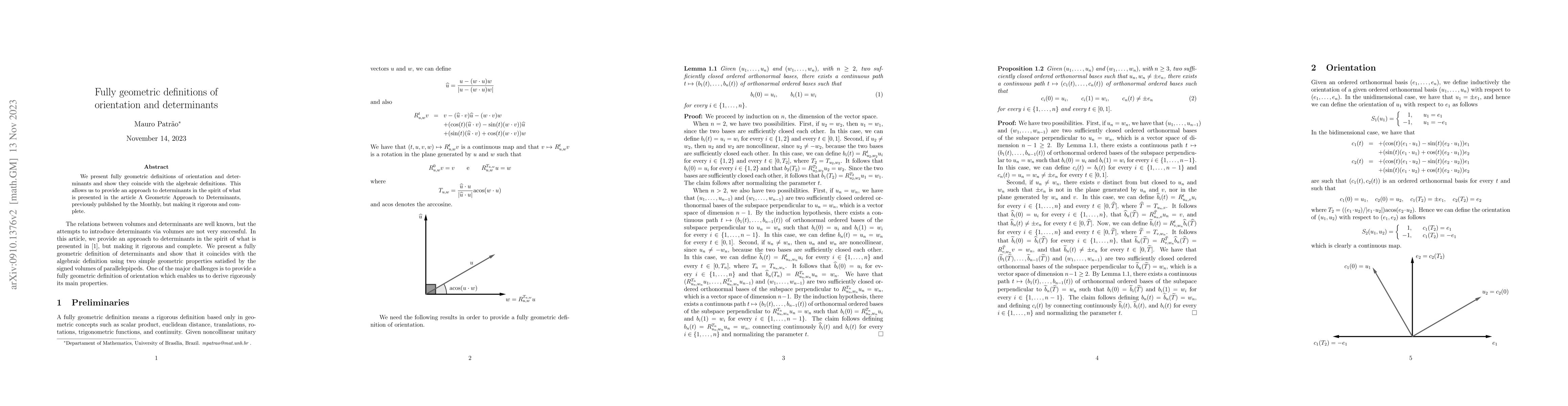 Thumbnail for Fully geometric definitions of orientation and determinants