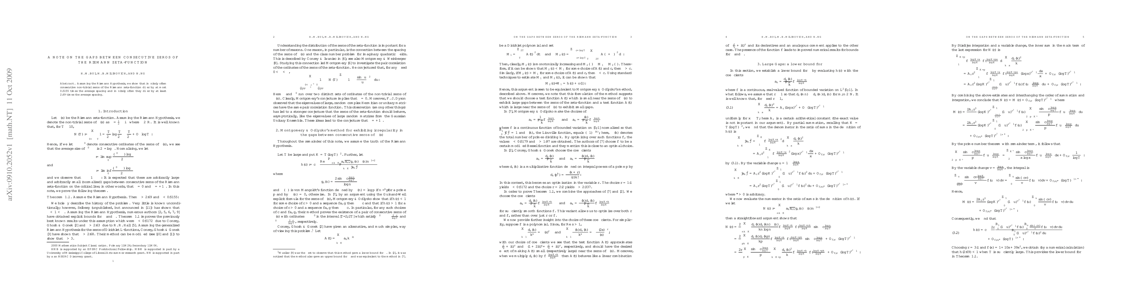 Thumbnail for A note on the gaps between consecutive zeros of the Riemann
  zeta-function