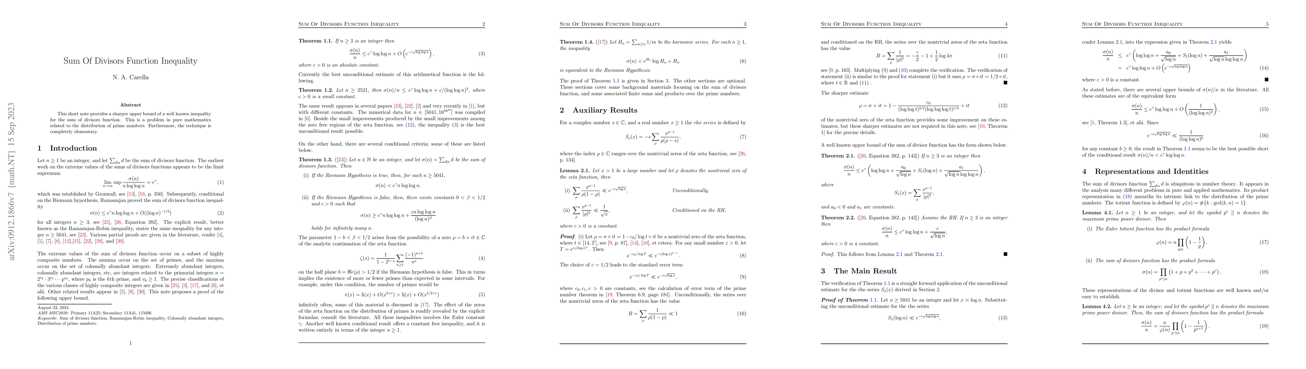 Thumbnail for A Divisor Function Inequality