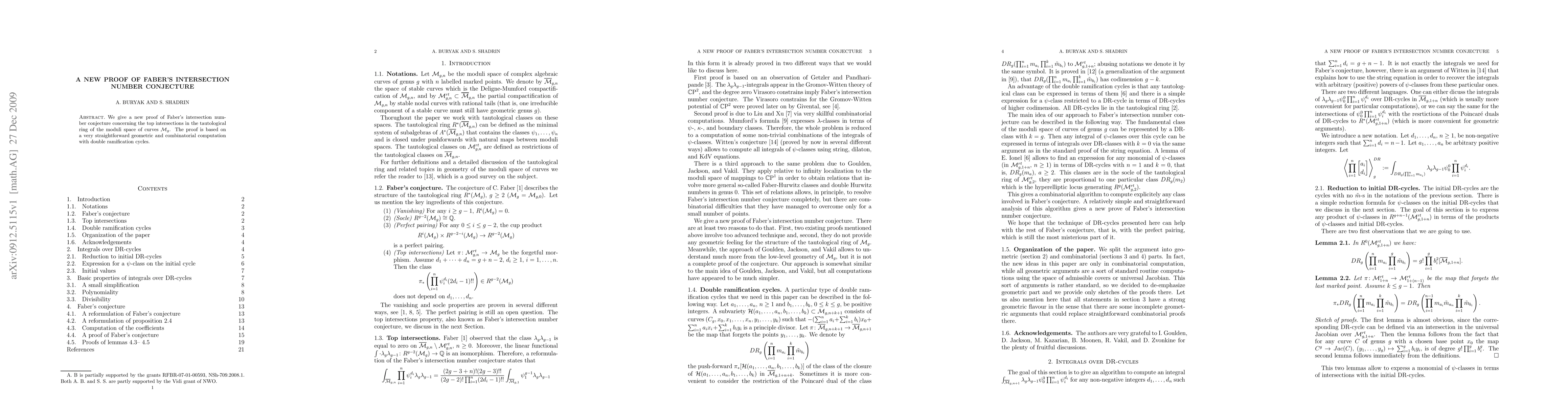 Thumbnail for A new proof of Faber's intersection number conjecture
