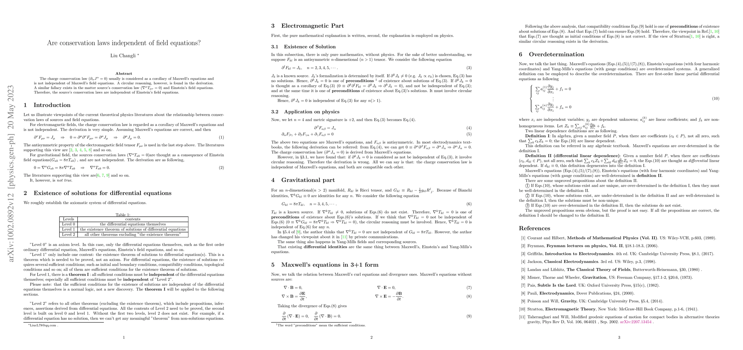 Thumbnail for Are conservation laws independent of field equations?