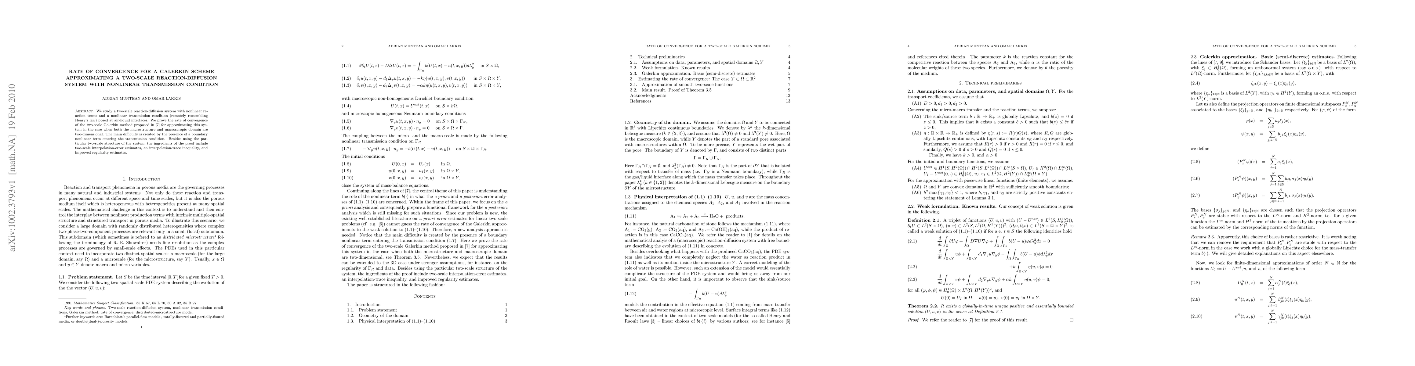 Thumbnail for Rate of convergence for a Galerkin scheme approximating a two-scale
  reaction-diffusion system with nonlinear transmission condition