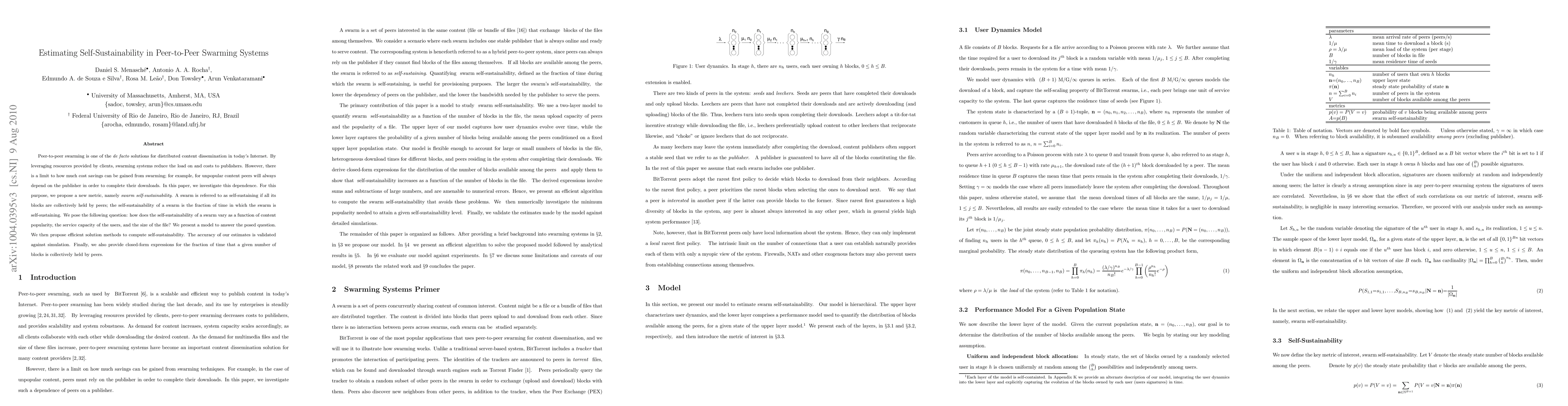 Thumbnail for Estimating Self-Sustainability in Peer-to-Peer Swarming Systems