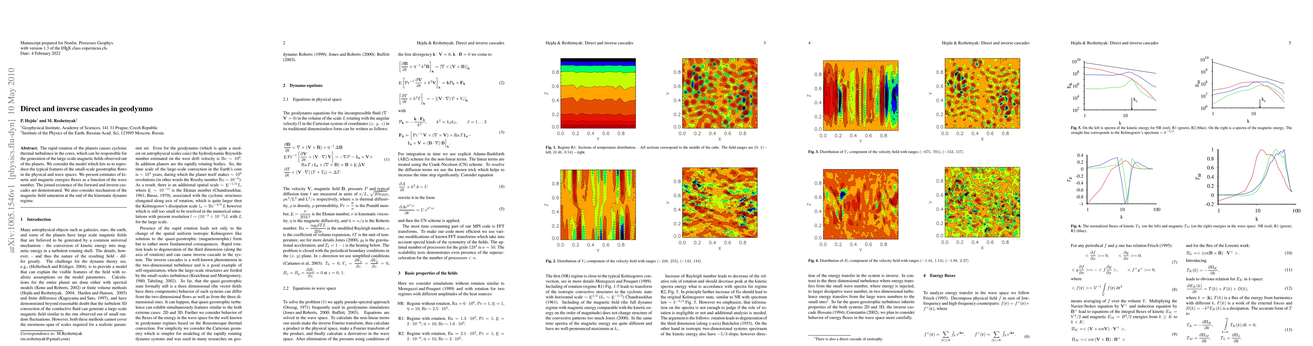 Thumbnail for Direct and inverse cascades in the geodynamo
