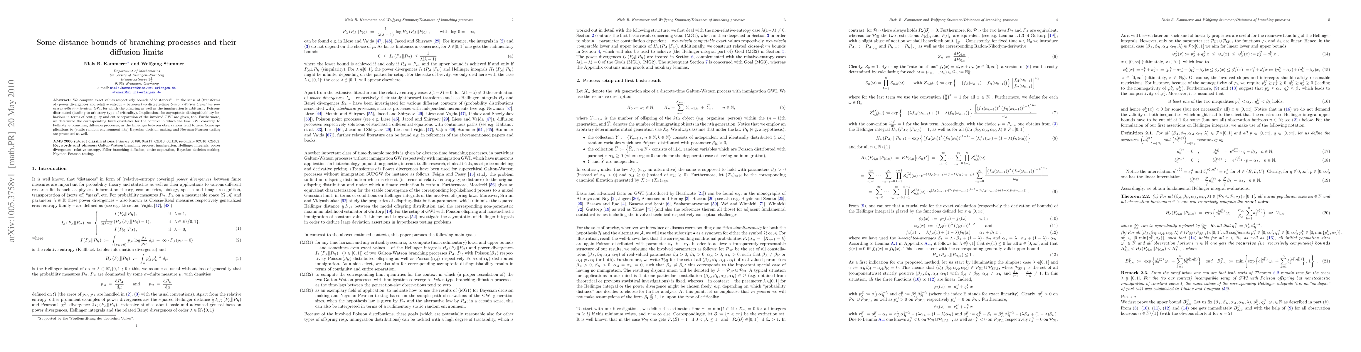 Thumbnail for Some distance bounds of branching processes and their diffusion limits