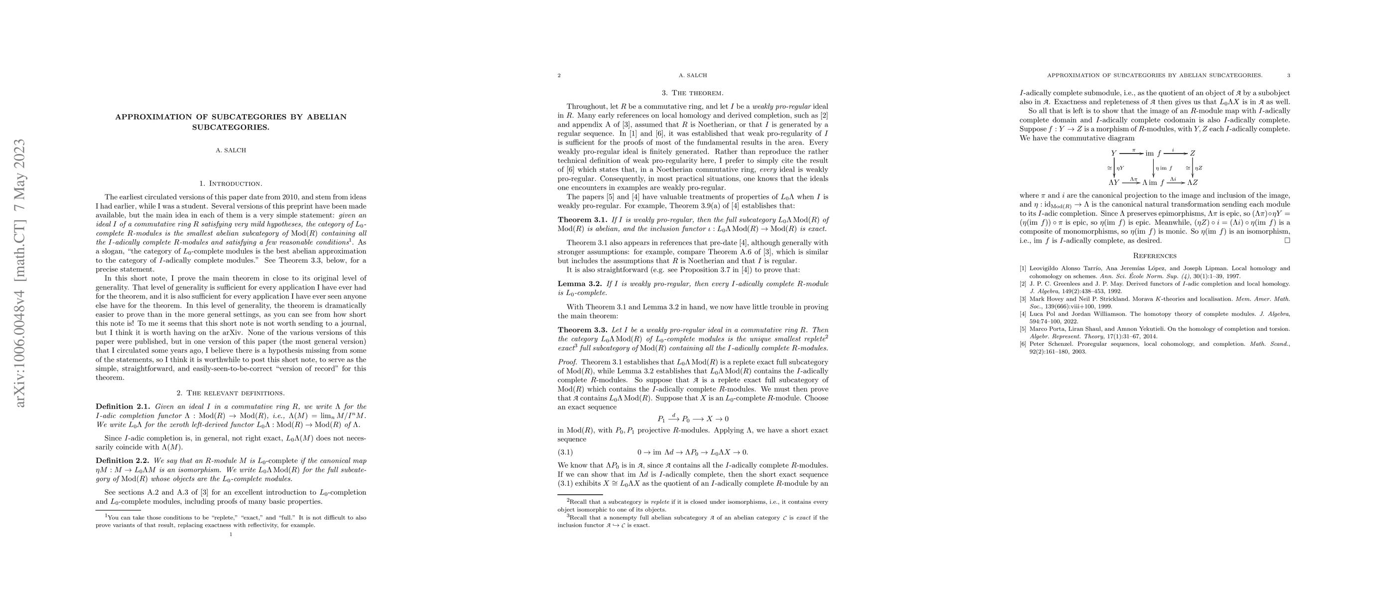 Thumbnail for Approximation of subcategories by abelian subcategories