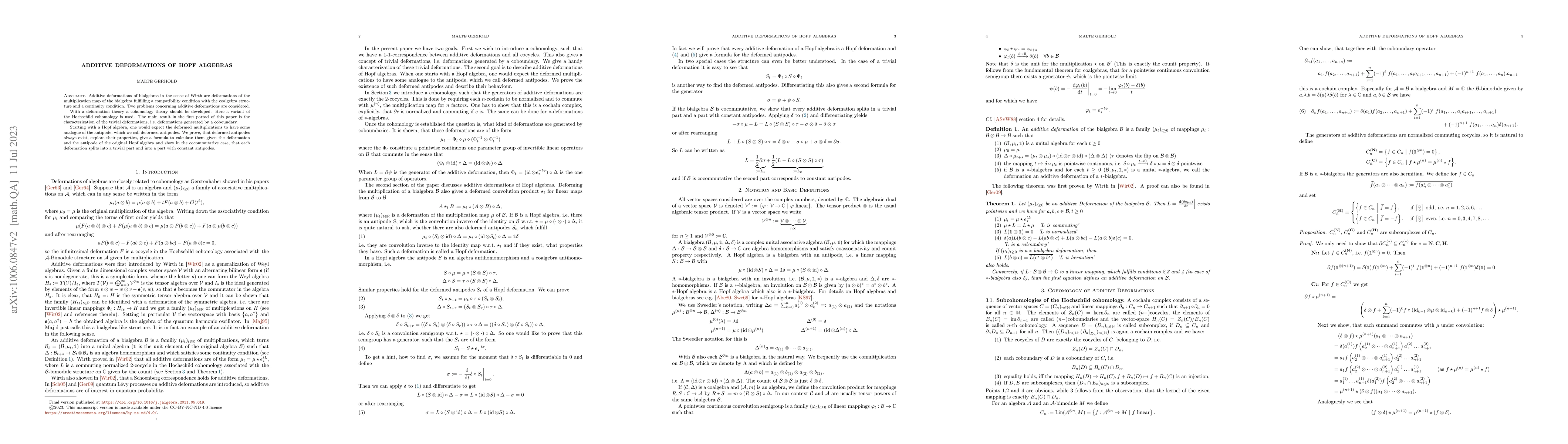 Thumbnail for Additive Deformations of Hopf Algebras