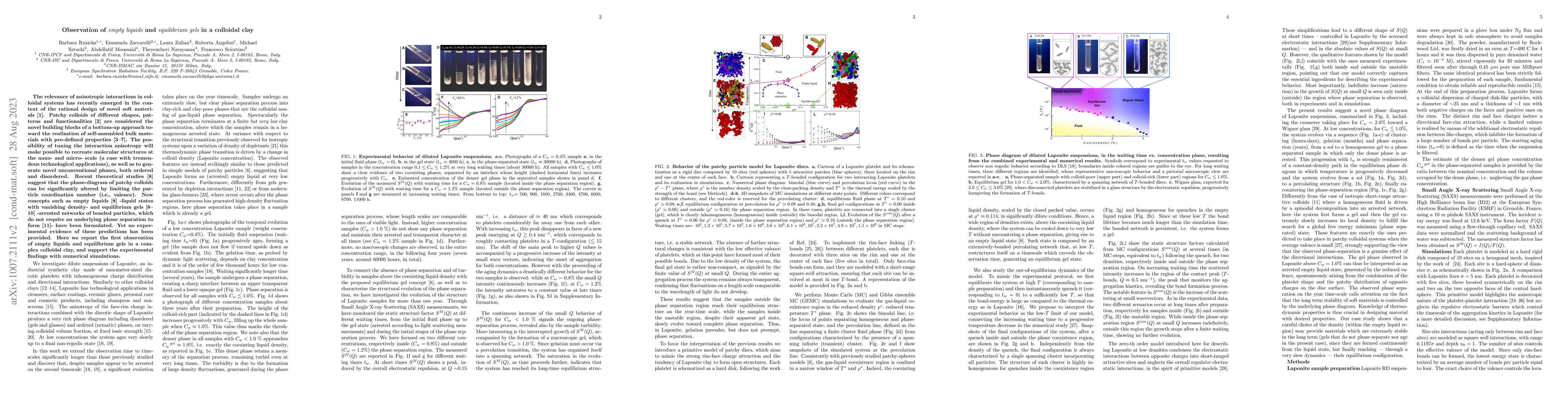 Thumbnail for Observation of empty liquids and equilibrium gels in a colloidal clay