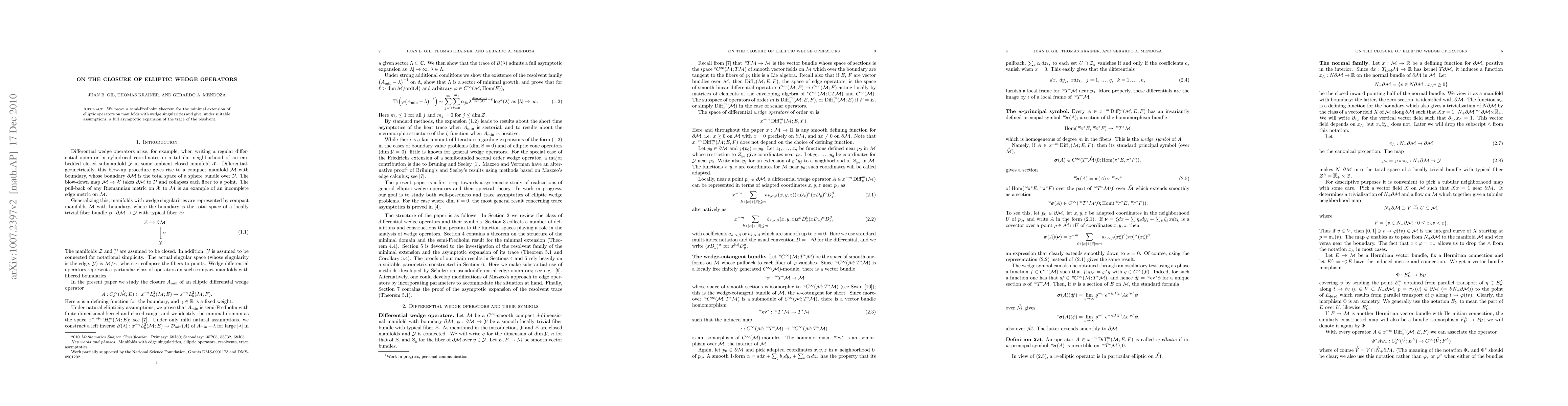 Thumbnail for On the closure of elliptic wedge operators