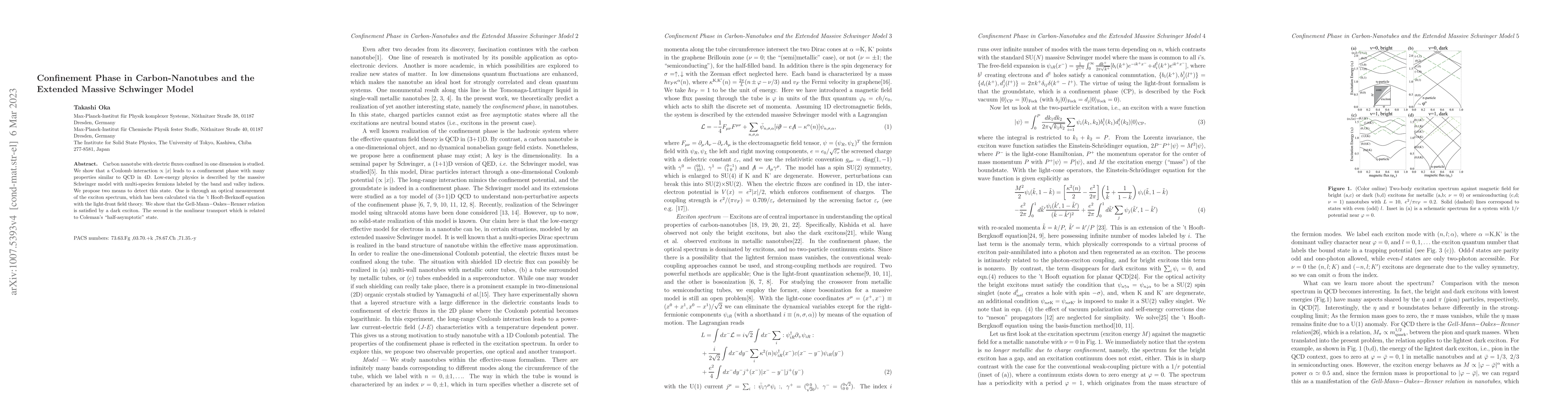 Thumbnail for Confinement Phase in Carbon-Nanotubes and the Extended Massive Schwinger
  Model