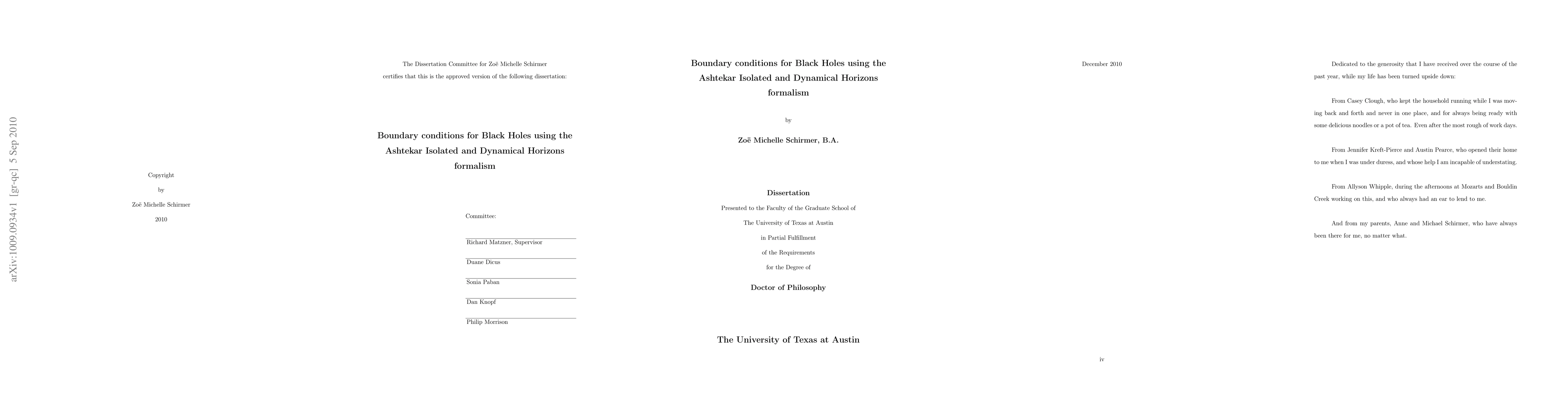Thumbnail for Boundary conditions for Black Holes using the Ashtekar Isolated and
  Dynamical Horizons formalism