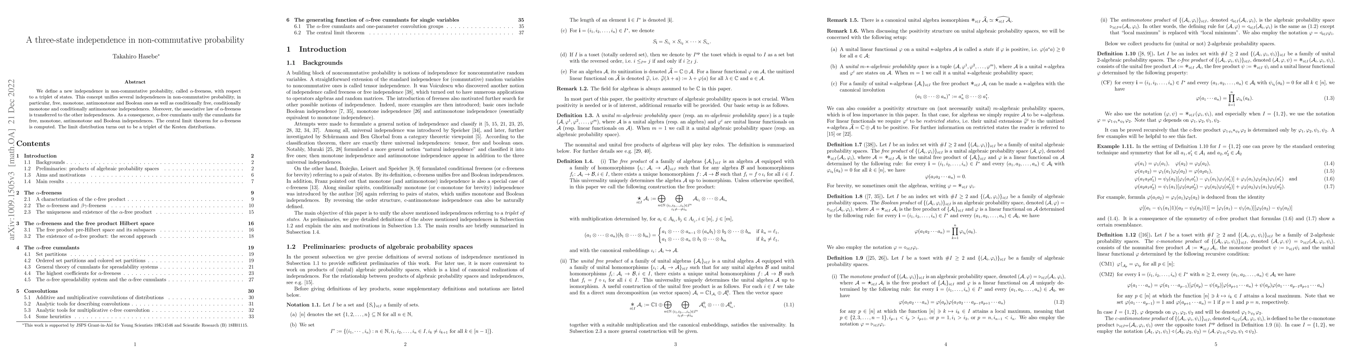 Thumbnail for A three-state independence in non-commutative probability