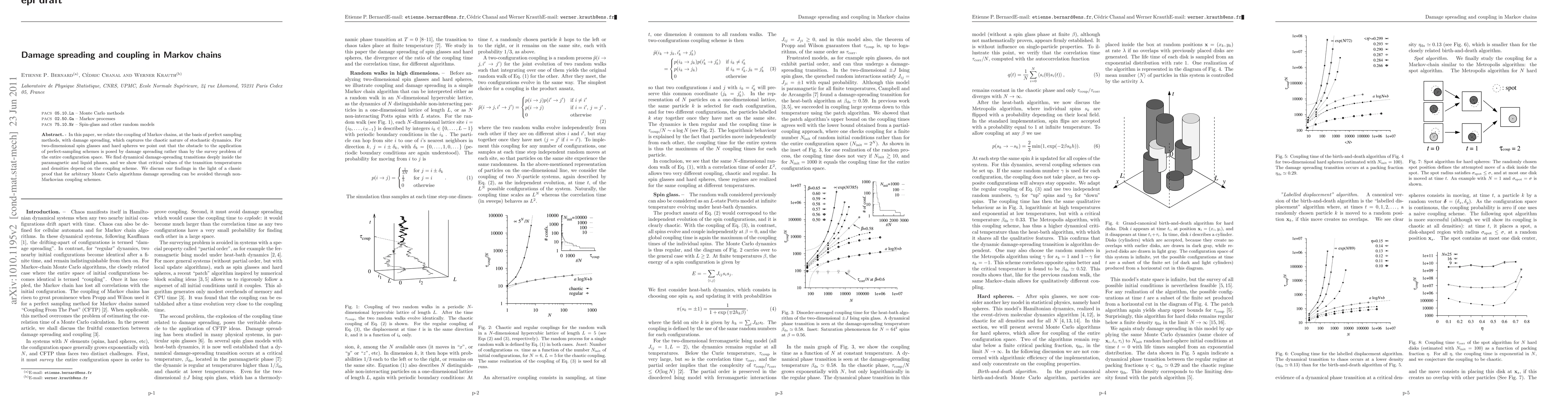 Thumbnail for Damage spreading and coupling in Markov chains