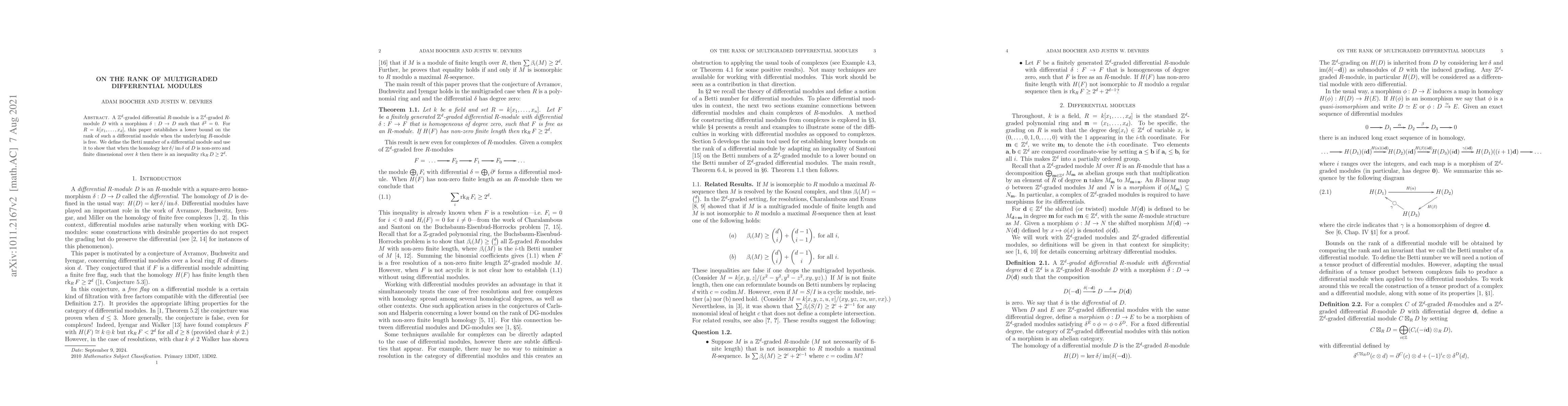 Thumbnail for On the Rank of Multigraded Differential Modules