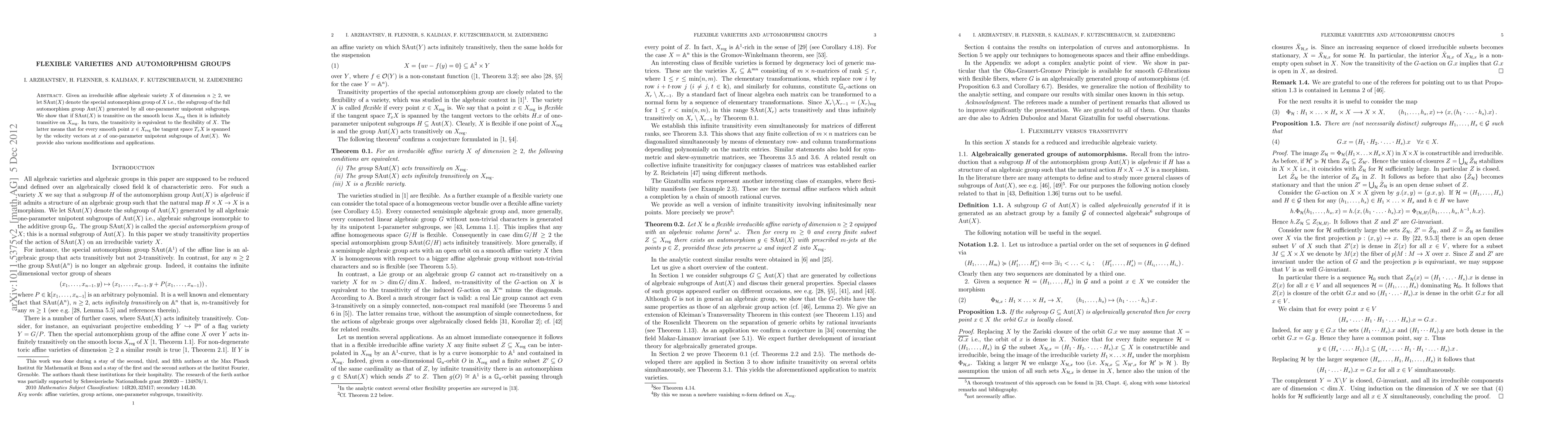 Thumbnail for Flexible varieties and automorphism groups