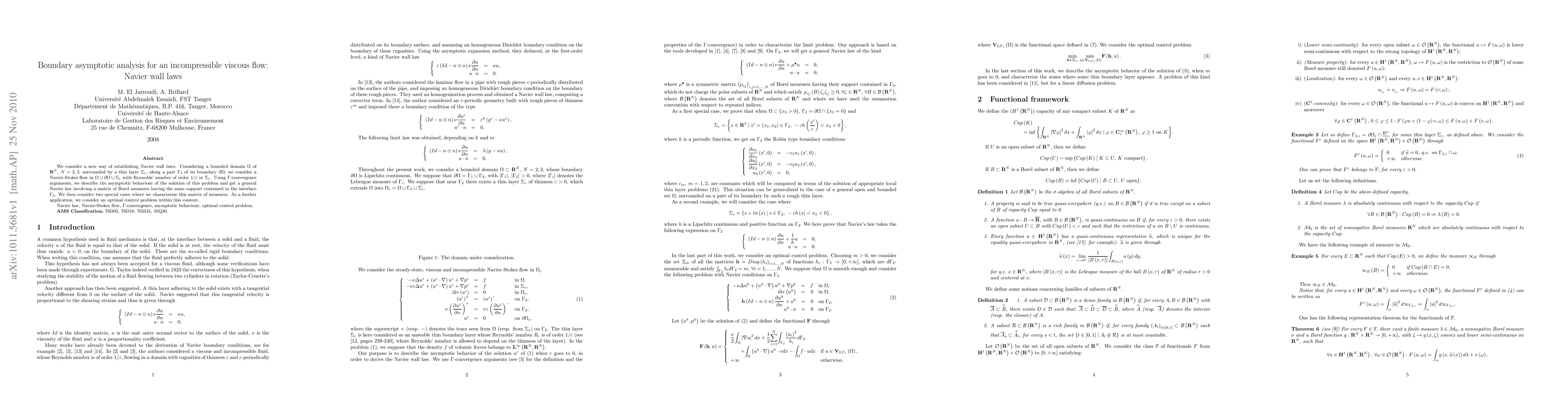 Thumbnail for Boundary Asymptotic Analysis for an Incompressible Viscous Flow: Navier
  Wall Laws