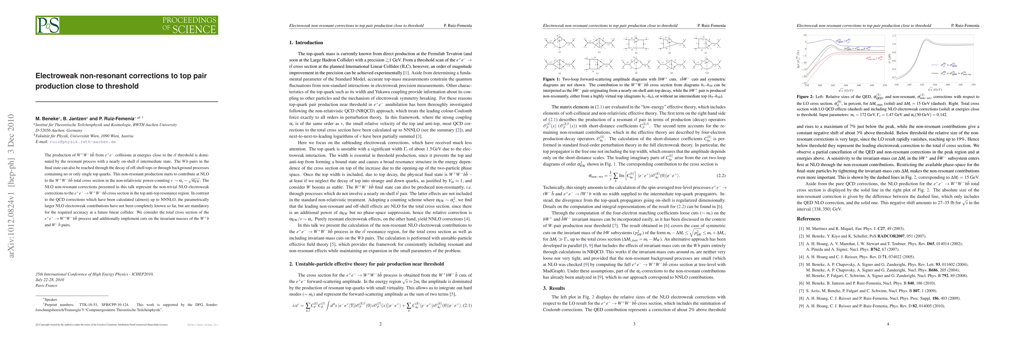 Thumbnail for Electroweak non-resonant corrections to top pair production close to
  threshold