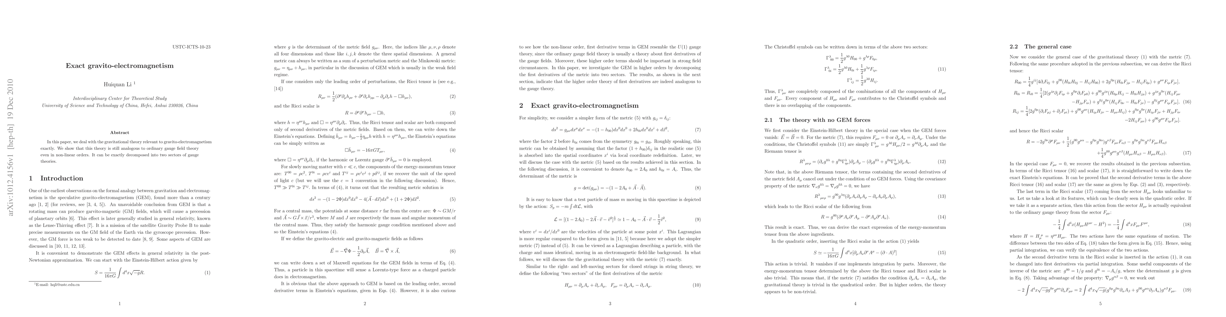 Thumbnail for Gravito-electromagnetism and decomposition of gravity
