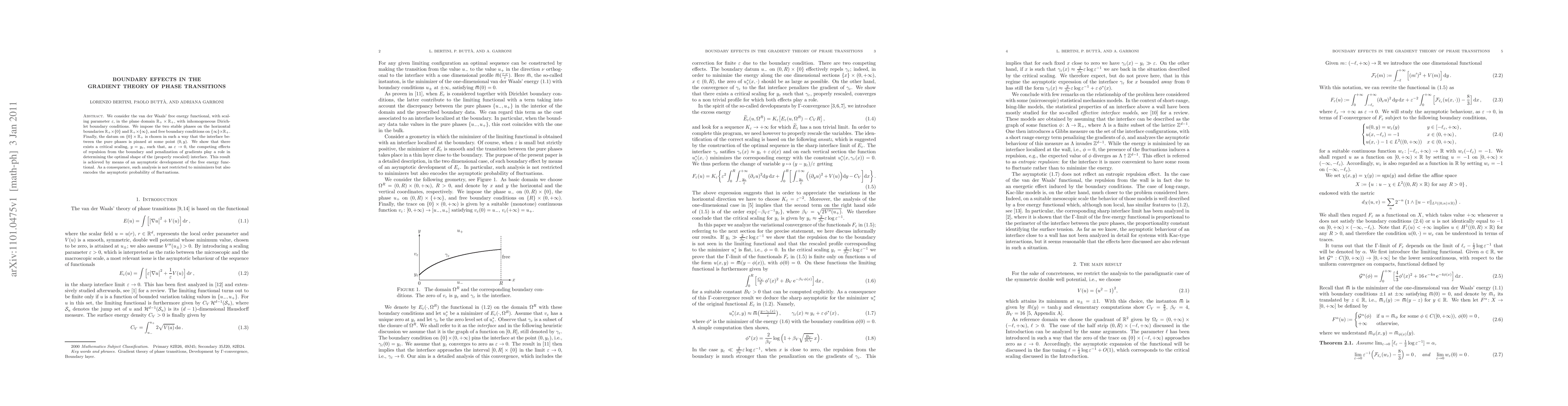 Thumbnail for Boundary effects in the gradient theory of phase transitions