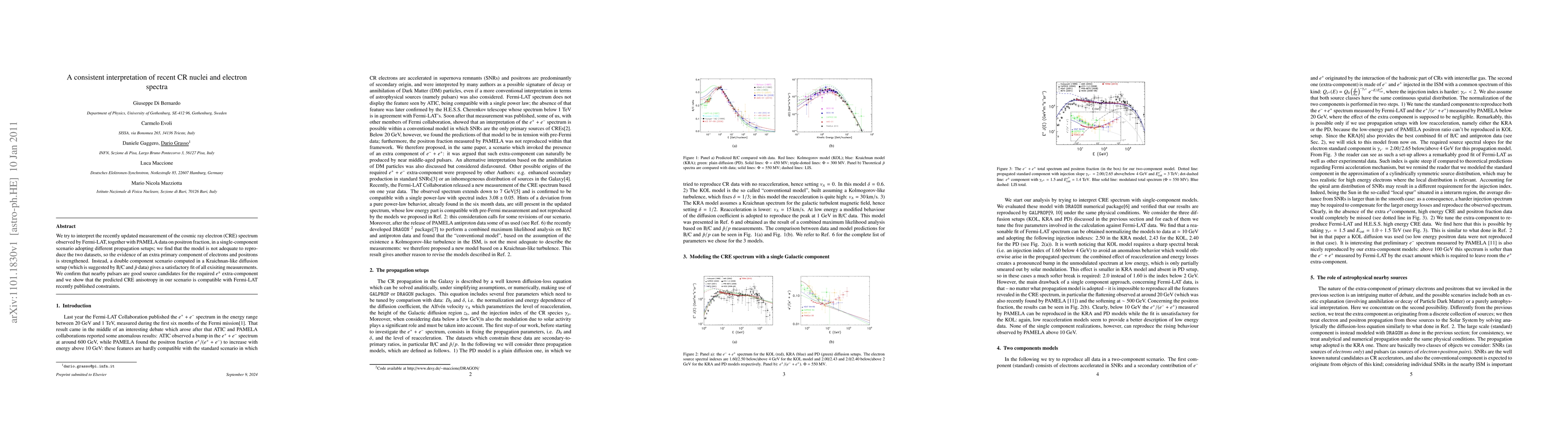 Thumbnail for A consistent interpretation of recent CR nuclei and electron spectra