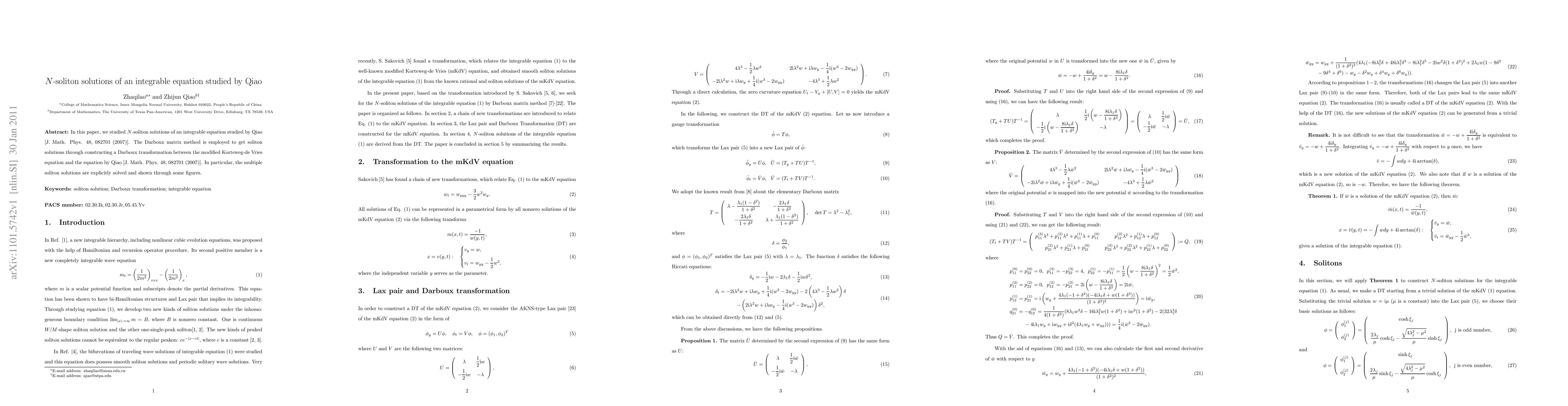 Thumbnail for N-soliton solutions of an integrable equation studied by Qiao