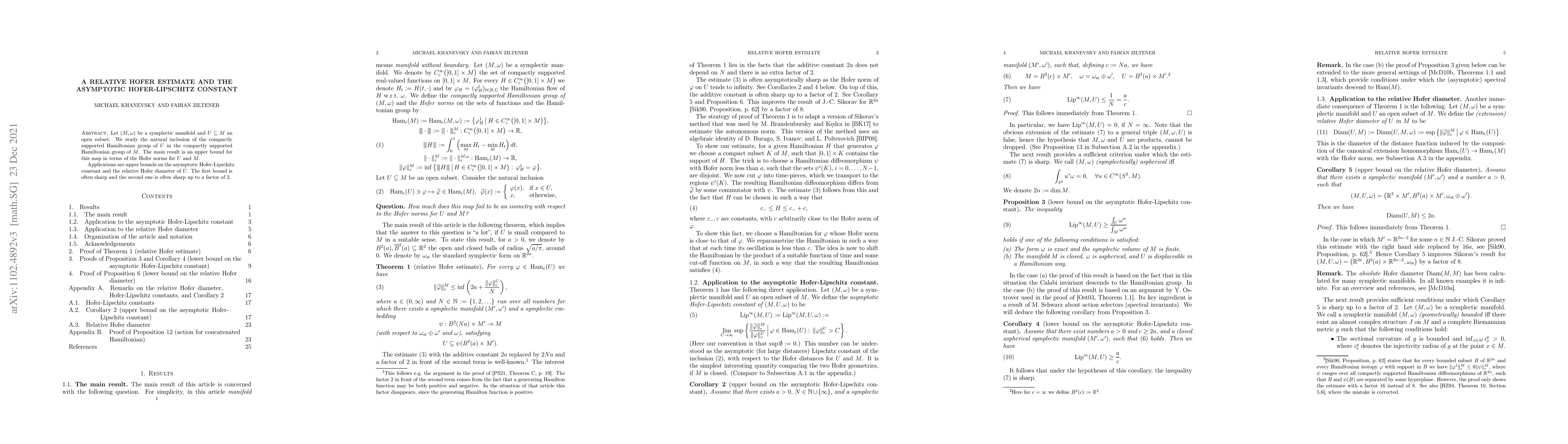 Thumbnail for A relative Hofer estimate and the asymptotic Hofer-Lipschitz constant