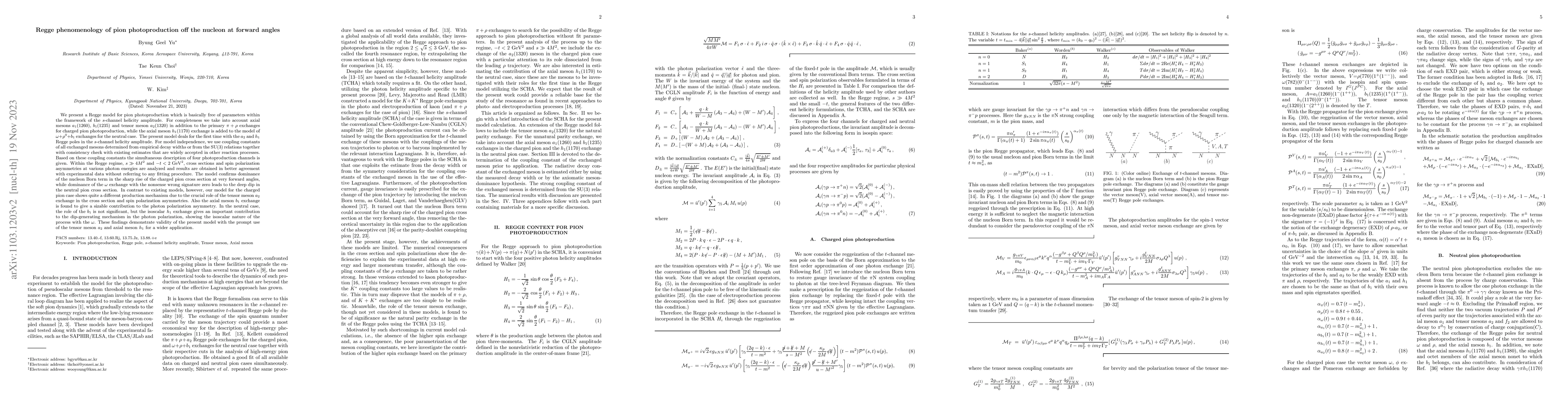Thumbnail for Regge phenomenology of pion photoproduction off the nucleon at forward
  angles