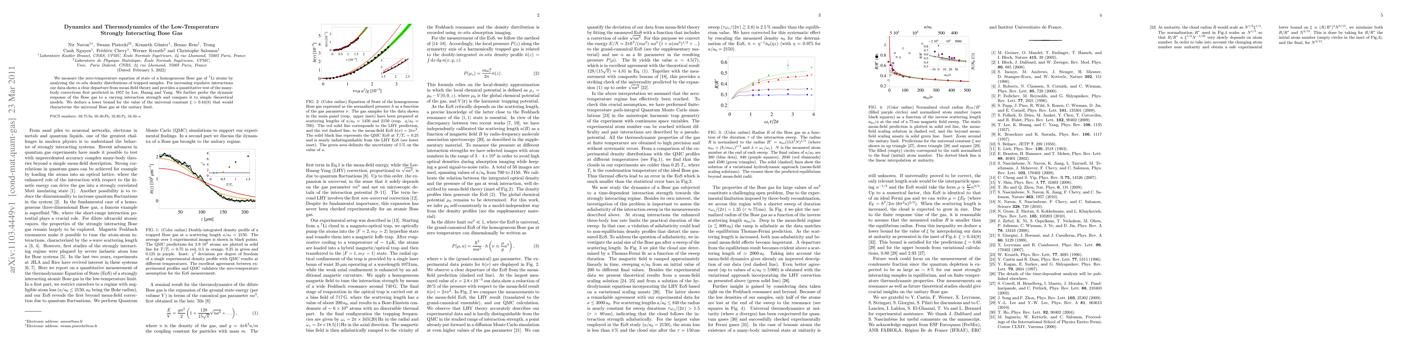 Thumbnail for Dynamics and Thermodynamics of the Low-Temperature Strongly Interacting
  Bose Gas