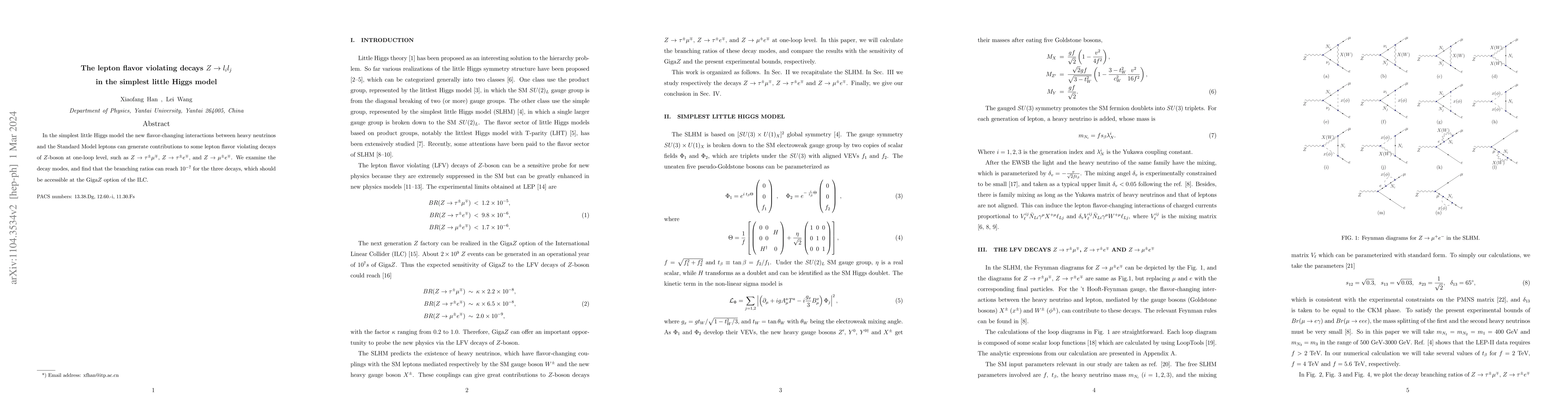 Thumbnail for The lepton flavor violating decays $Z\to l_i l_j$ in the simplest little
  Higgs model