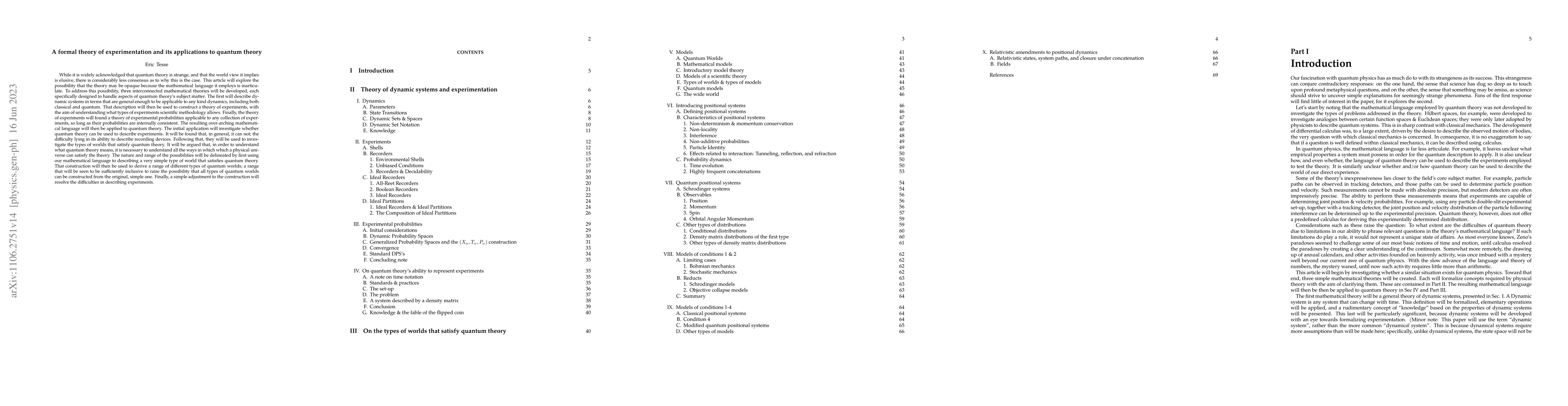 Thumbnail for A formal theory of experimentation and its applications to quantum
  theory