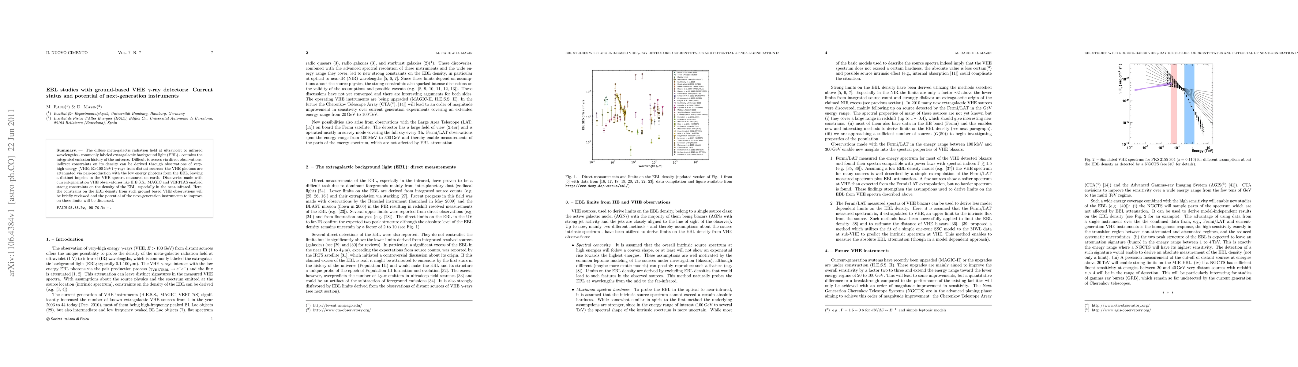 Thumbnail for EBL studies with ground-based VHE gamma-ray detectors: Current status
  and potential of next-generation instruments