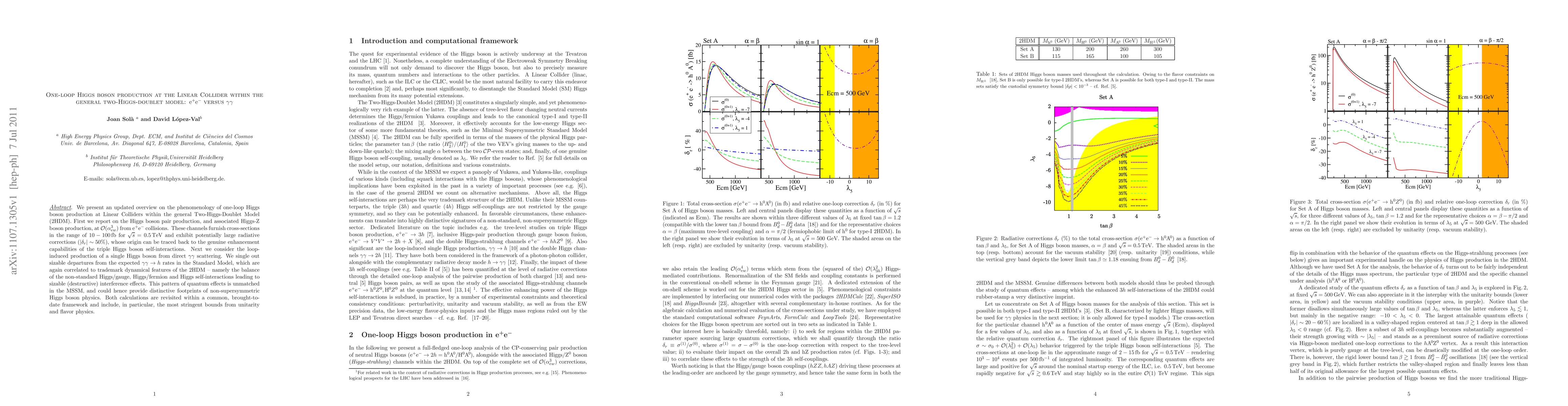 Thumbnail for One-loop Higgs boson production at the Linear Collider within the
  general two-Higgs-doublet model: e+e- versus gamma-gamma