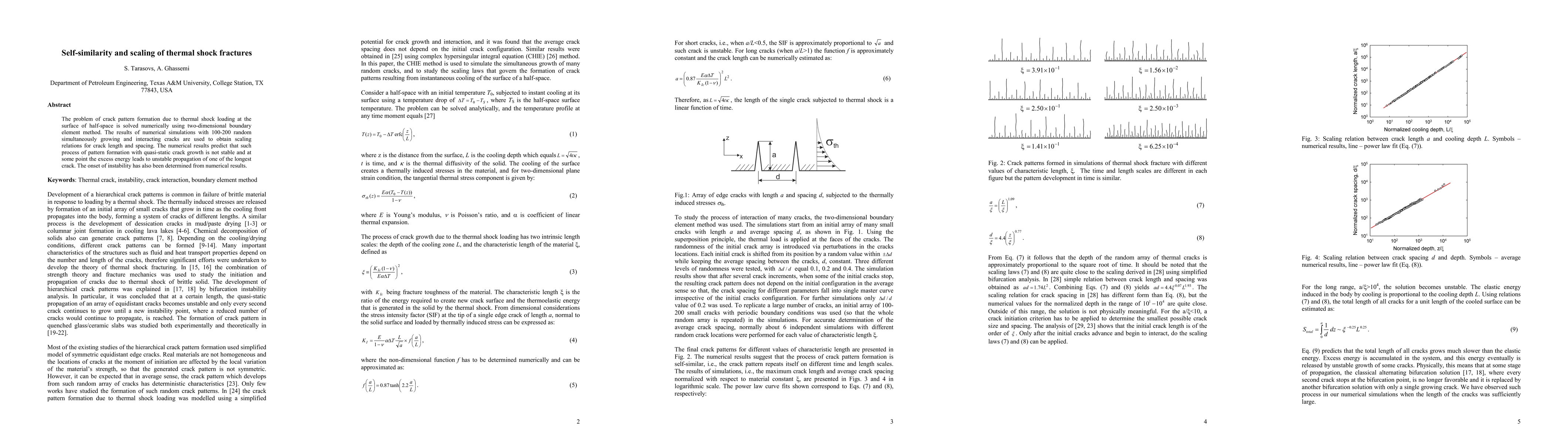 Thumbnail for Self-similarity and scaling of thermal shock fractures