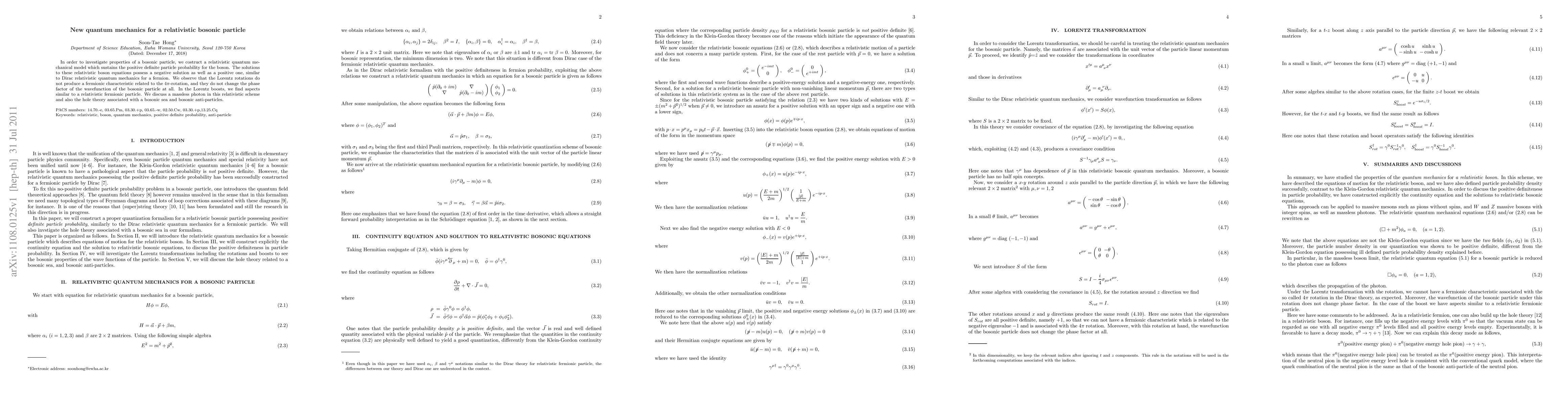 Thumbnail for Quantum mechanics for relativistic bosons