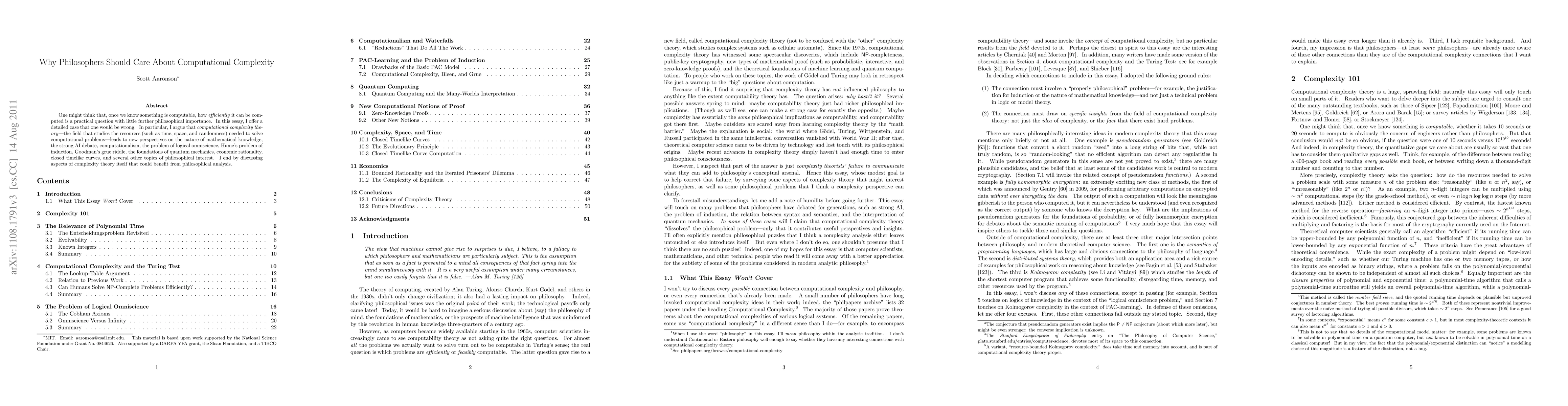 Thumbnail for Why Philosophers Should Care About Computational Complexity