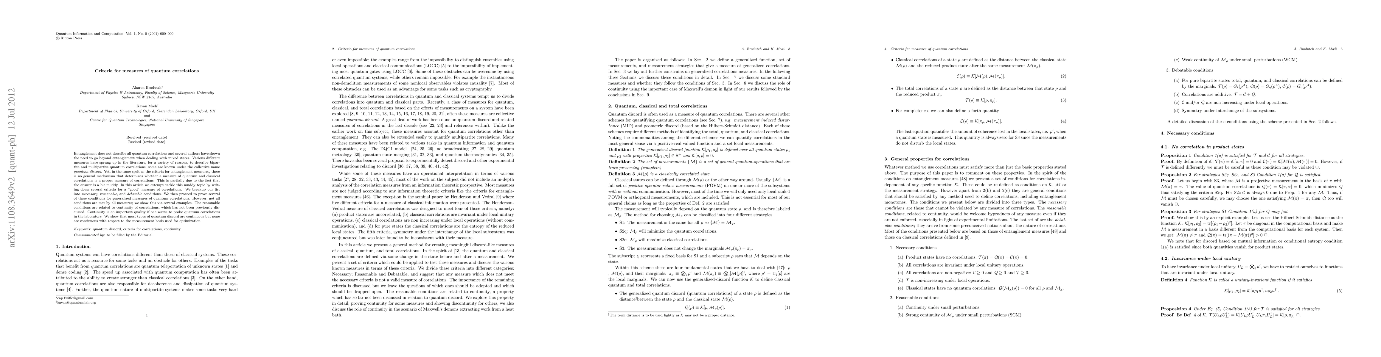Thumbnail for Criteria for measures of quantum correlations