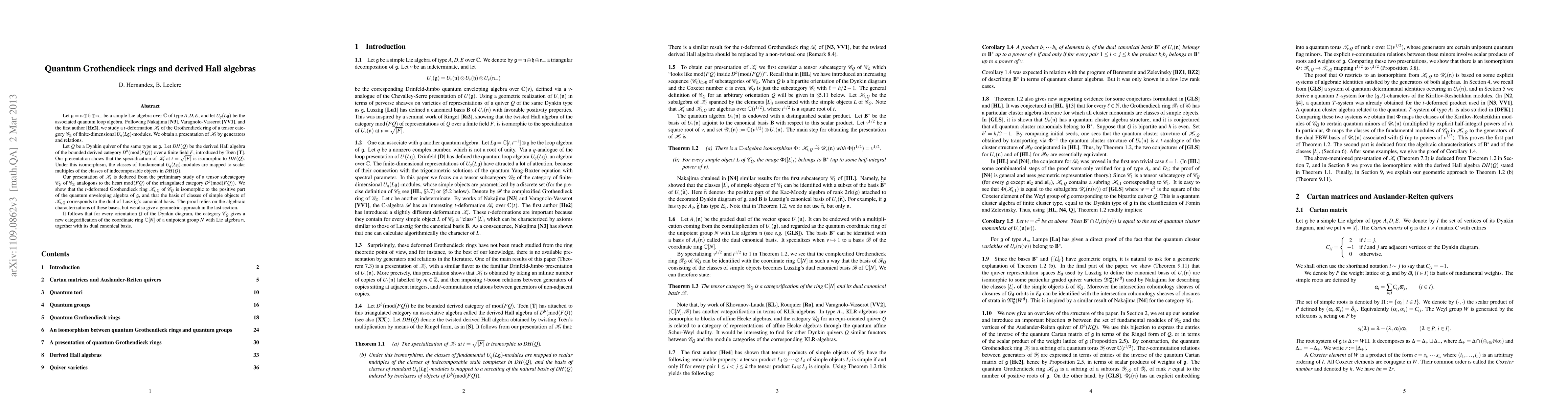 Thumbnail for Quantum Grothendieck rings and derived Hall algebras