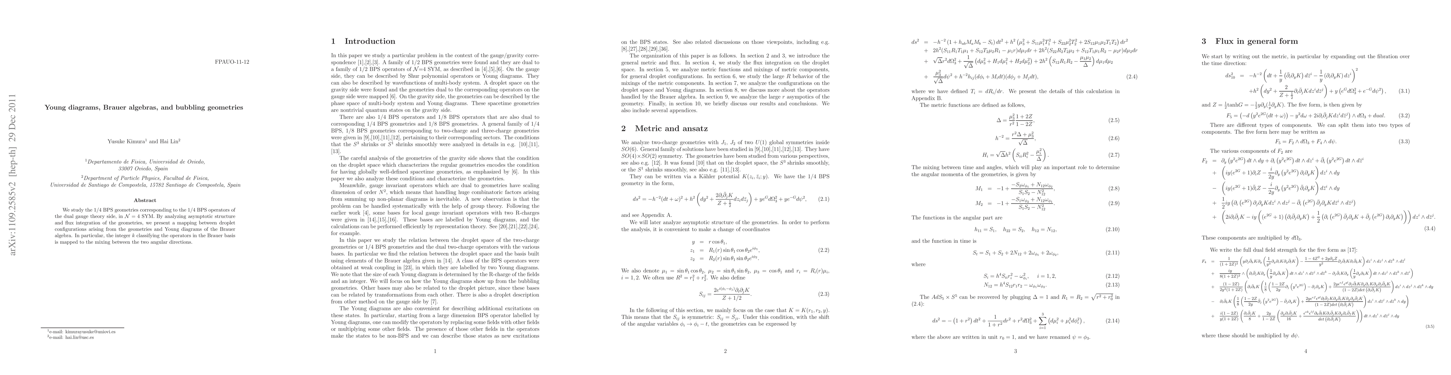 Thumbnail for Young diagrams, Brauer algebras, and bubbling geometries