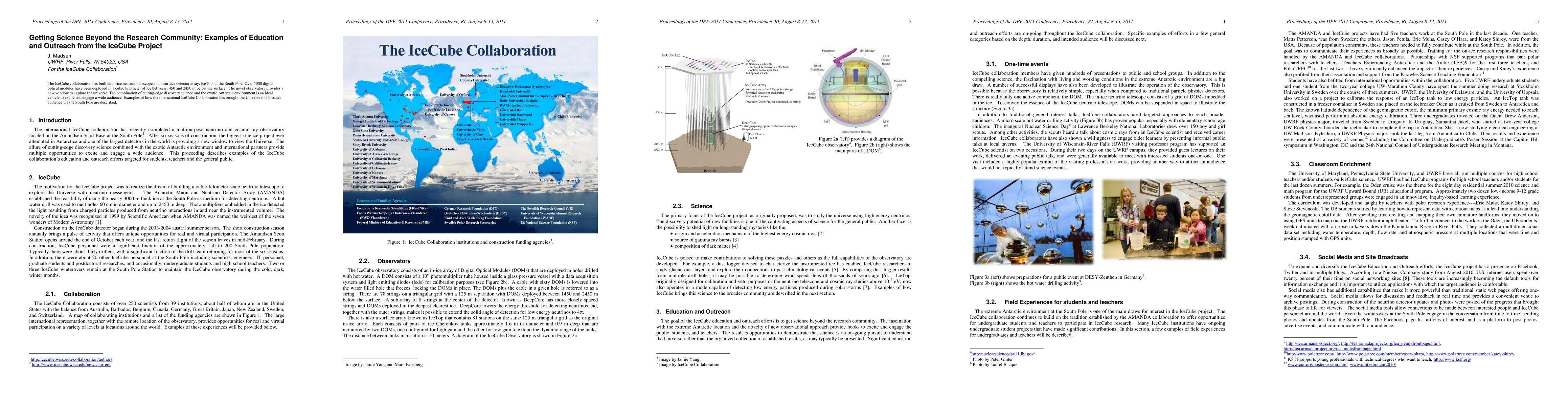 Thumbnail for Getting Science Beyond the Research Community: Examples of Education and
  Outreach from the IceCube Project