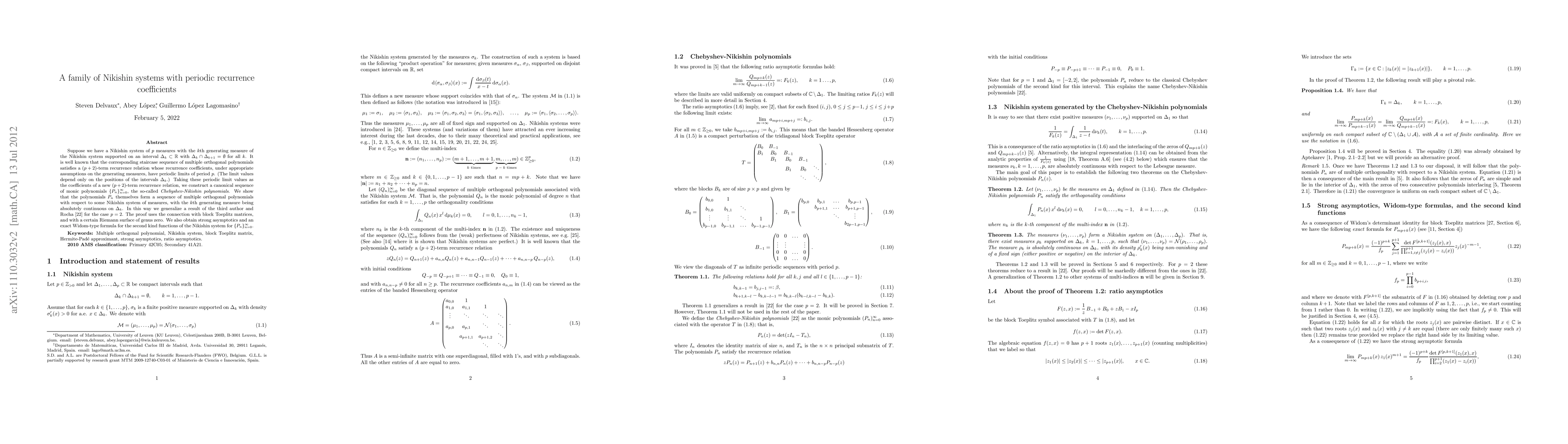 Thumbnail for A family of Nikishin systems with periodic recurrence coefficients