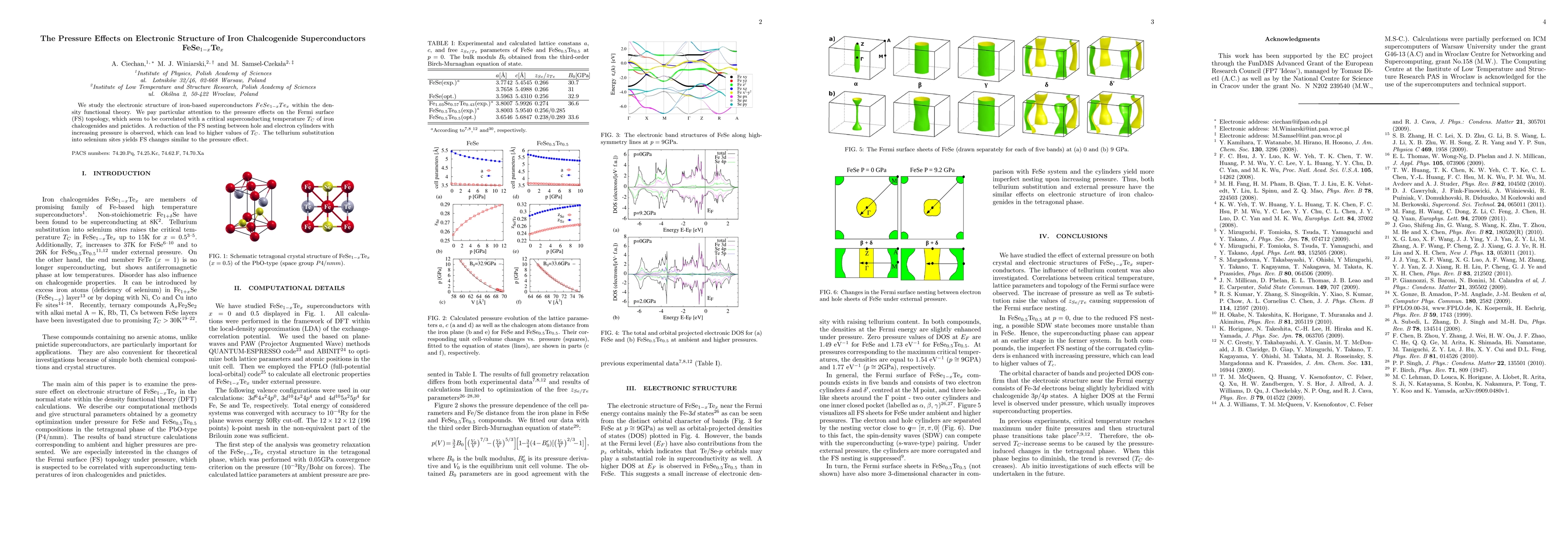 Thumbnail for The Pressure Effects on Electronic Structure of Iron Chalcogenide
  Superconductors FeSe$_{1-x}$Te$_x$