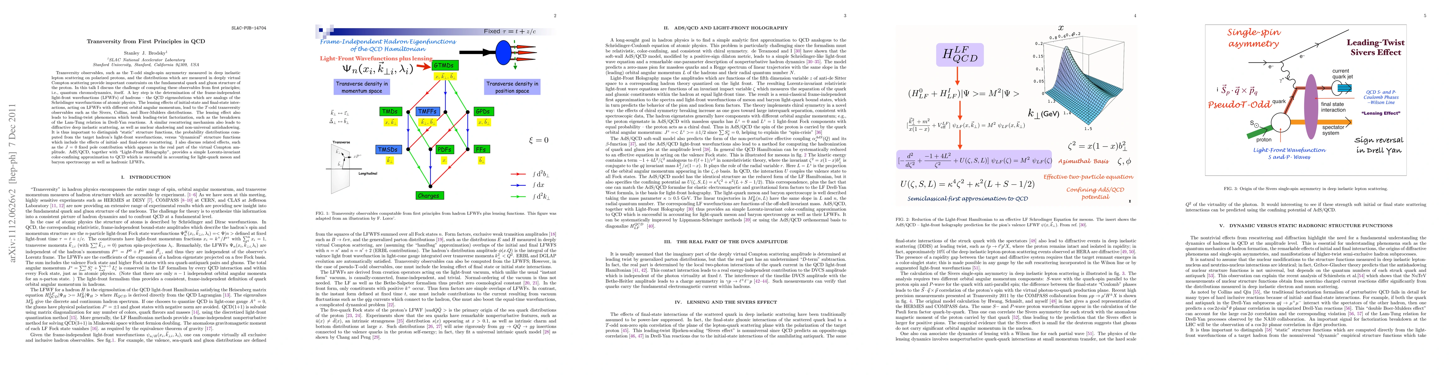 Thumbnail for Transversity from First Principles in QCD