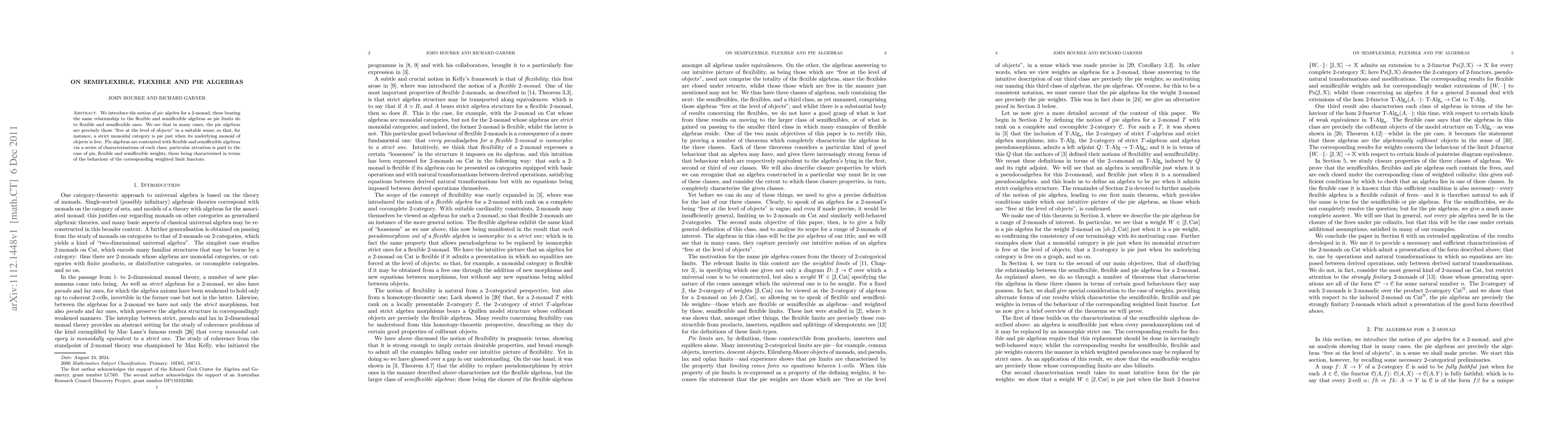 Thumbnail for On semiflexible, flexible and pie algebras
