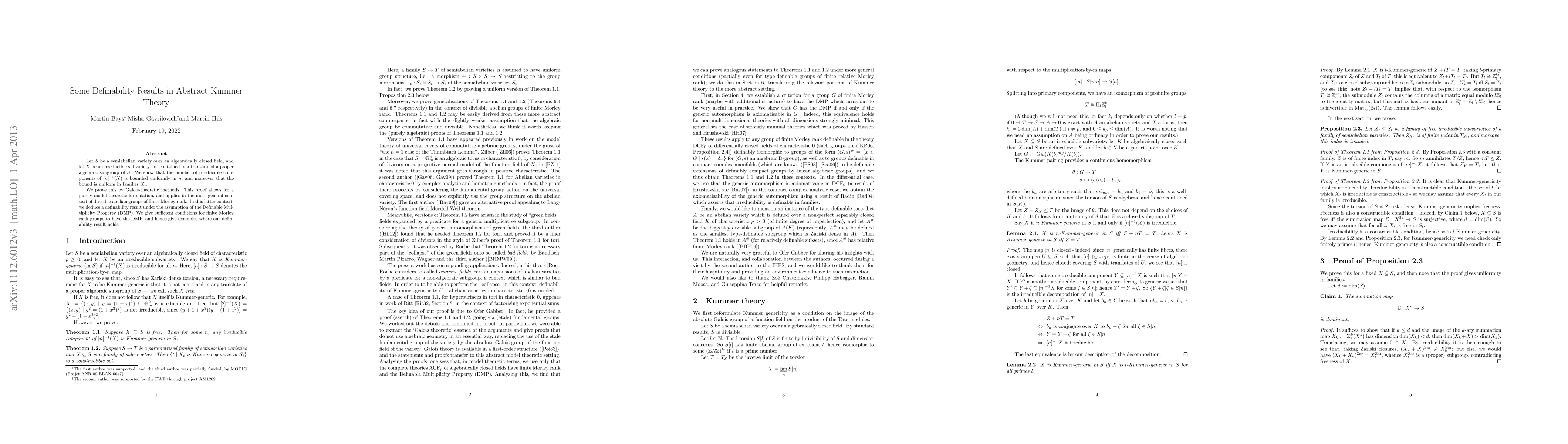 Thumbnail for Some Definability Results in Abstract Kummer Theory